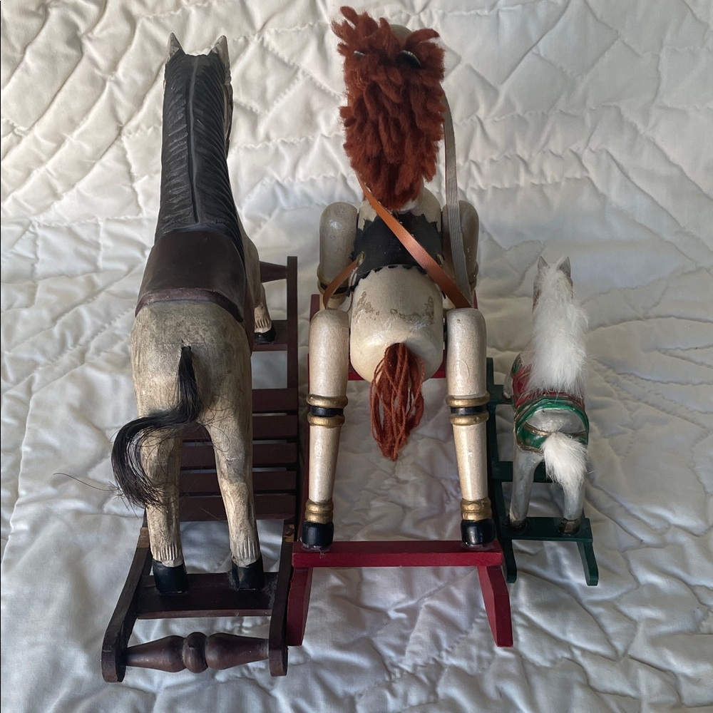 Charming Wooden Rocking Horse Set - Multicolor - Picture 7 of 9